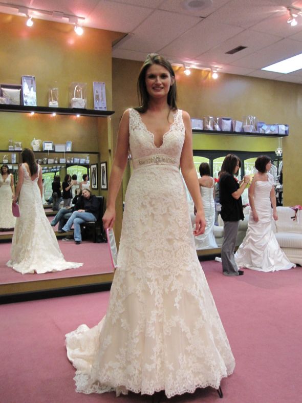 real brides wearing allure 8634? : wedding allure 8634 1 dress lace Wedding Dresses 003
