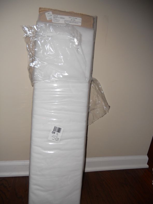 Approximately 1 1 2 bolts of white tulle 5060 yards Selling for 4000