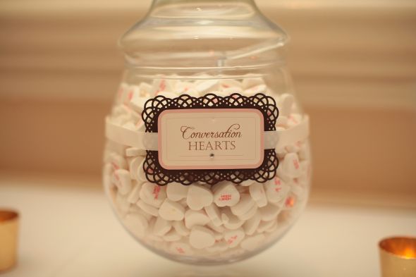 Candy Bar Signs Pink Brown and Ivory wedding brown pink ivory reception 