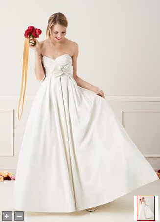 David's Bridal Galina Strapless Style T3039 Bridal Dress for 300 wedding