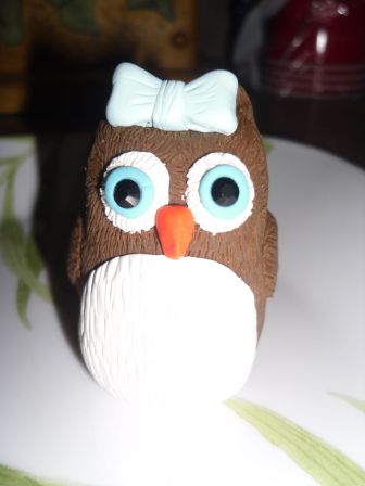 Doctor Hoo Cake Topper :  wedding cake topper doctor who owl blue Girl