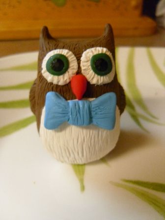 Doctor Hoo Cake Topper :  wedding cake topper doctor who owl blue Boy
