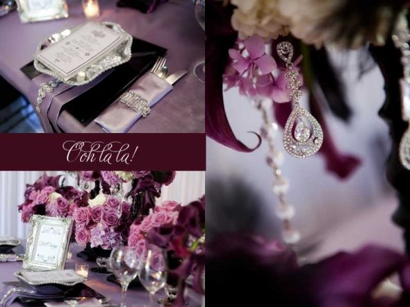 Reception Decor Help wedding French Paris Purple Plum Vintage Wedding