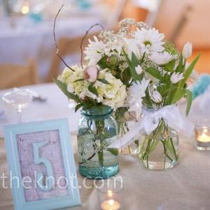 flowers!!! DIY or Florist? :  wedding reception flowers decoration ceremony diy florists Optimized Jar Centerpiece
