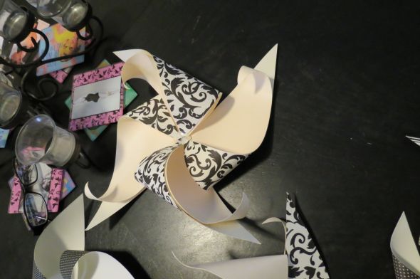 my paper pin wheels :  wedding paper pin wheels Cannon Cam Pics 112