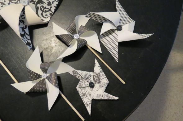 my paper pin wheels :  wedding paper pin wheels Cannon Cam Pics 113