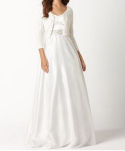 Looking for a dress... but ...I am  50 and plus size :  wedding full figure plus size 1 dress Eliza J Strapless Beaded Aline Gown