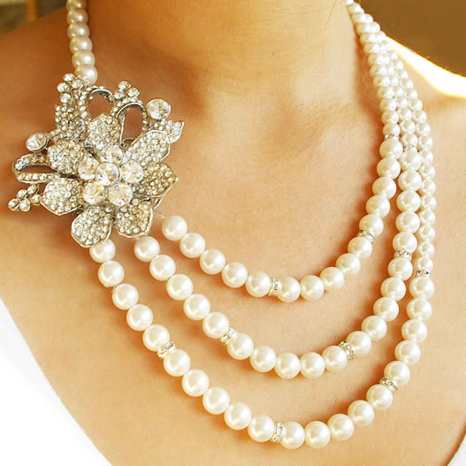 Help! Which necklace should I get? :  wedding pearl necklace accessories Pearls3