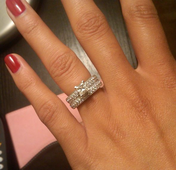Ring Porn: your e-ring with band together.  GO! :  wedding Set