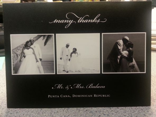 Shutterfly Thank you cards