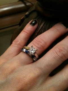 Solitaire (or any:) e-rings with wedding bands....Ring Porn please! :  wedding solitaire e ring band Ring 10