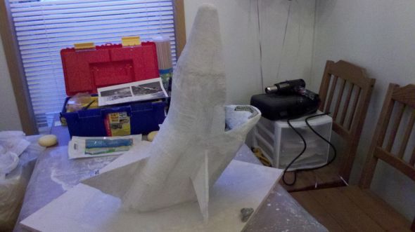 shark paper mache