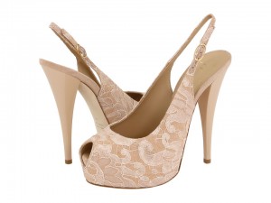 What shoes would you wear with this dress?? Nude ones?? :  wedding shoes lace dress gown Giuseppe Zanotti Nude Lace Pumps 300x225