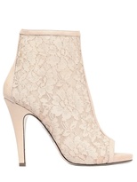 What shoes would you wear with this dress?? Nude ones?? :  wedding shoes lace dress gown Gianna Meliani Luisaviaroma Boots 115mm Lace Calfskin Ankle Boots