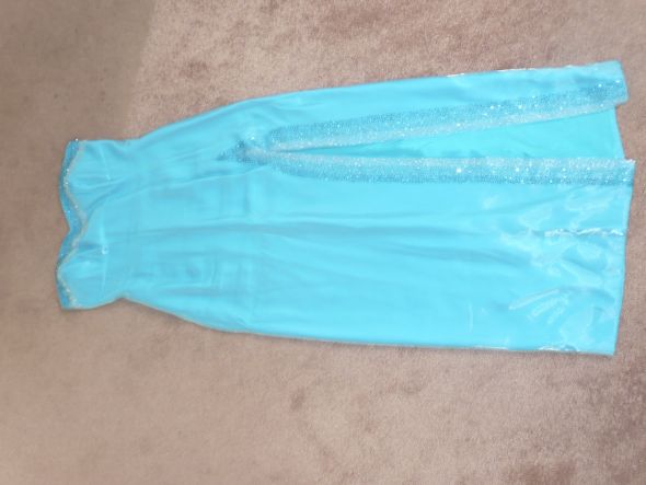 Auqua fitted dress....must see pictures : wedding auqua blue bling beading fitted tubtop teal navy bridesmaids dress P1030377