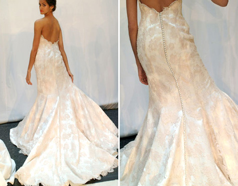 Dream dress vs THE dress... how the mirror changes things! :  wedding shopping anxiety choosing a style Mccaffrey Haute Couture Petitefleur B