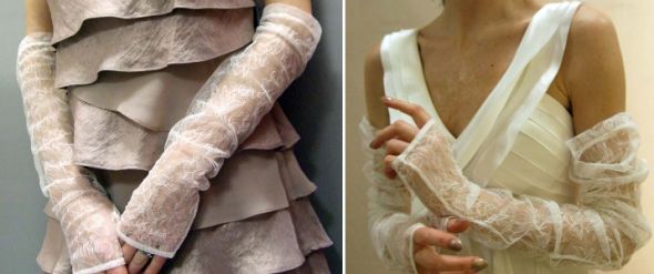 Children of the 80s - your opinion on bridal gloves :  wedding Ruched Gloves