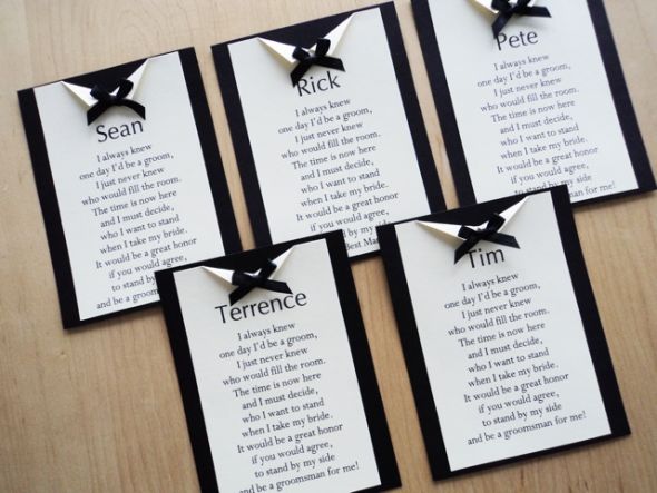 I also have cards for bridesmaids flower girls and ring bearers Will 