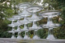 For Sale: 15 Clear Glass Cake Stands :  wedding Cake Stand 4
