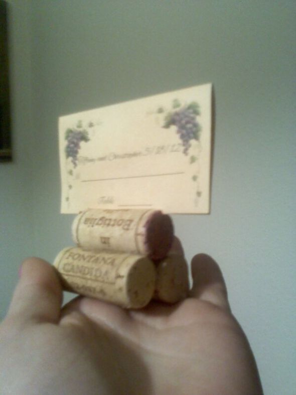cards wedding corks wine