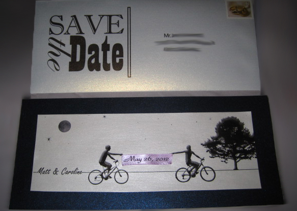 DIY Friday :  wedding diy features IMG 3511 Bicycle Save the Dates :  wedding save the dates 1 bicycles moon stars navy purple silver diy invitations IMG 3511 