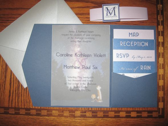 Calvin Hobbes wedding invitation navy purple invitations IMG 4791