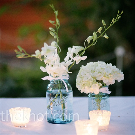 Mason Jar Centerpeices :  wedding burlap mason jar rustic centerpeices ideas Image475x475 6