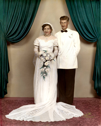 Grandma & Grandpa on their wedding day: Share your family wedding photos! :  wedding photos antique family pictures Editedweddingphoto 2
