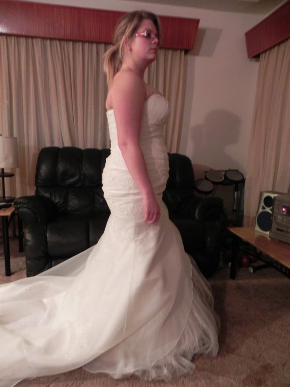 Dress Remorse! Please help me choose San Patrick- Peralta or Alfred Angelo 2123? :  wedding alfred angelo2123 san patrick peralta dress remorse Side2