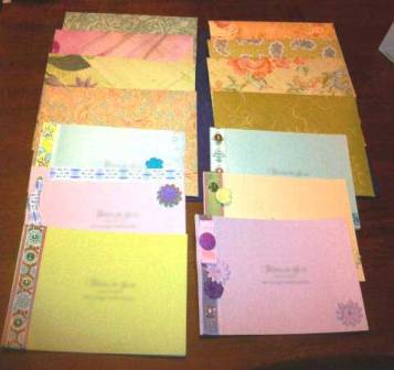My handmade invitations: each one is different!