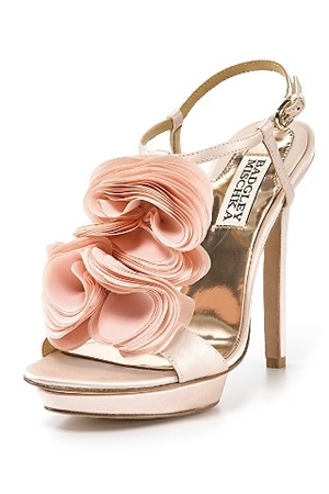 [Poll] Which shoes go with my dress? Please help! :  wedding shoes dress fashion Badgley Mischka Randee High Heel Sandals Profile