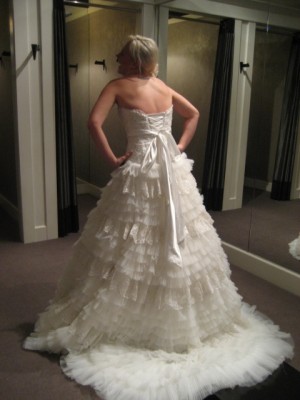 OMG she's here!!! :  wedding maggie sottero aiden Dressback2