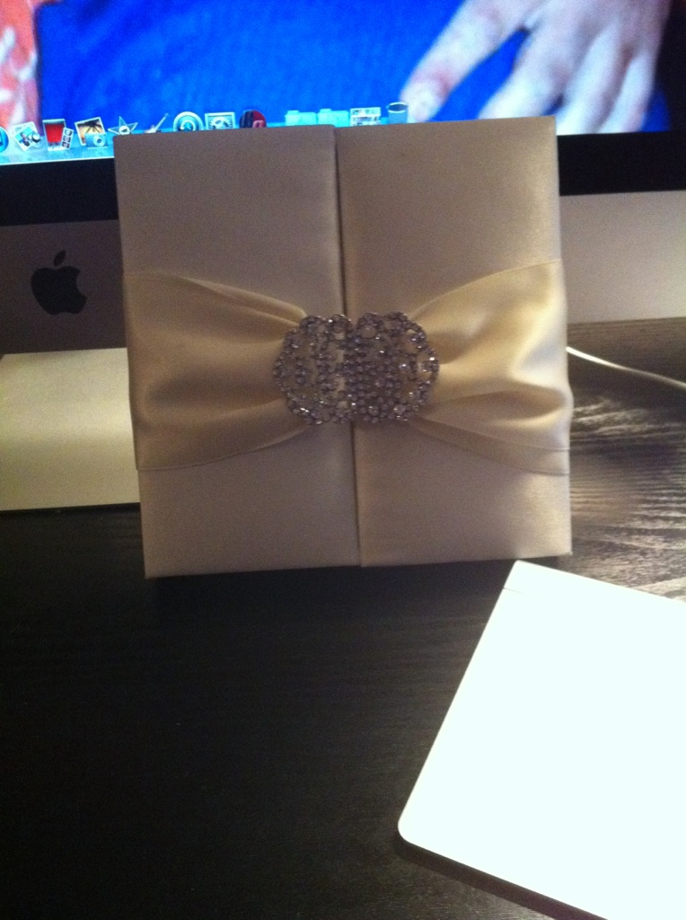Show me your invitations!! :  wedding Crystal Box And Ribbon Outside 3