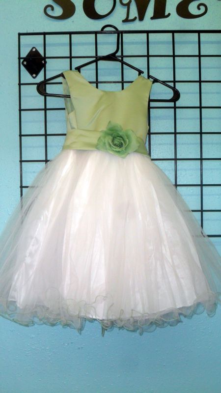 New Flower Girl Dresses : wedding flower girl dress dress little girl brown green white New