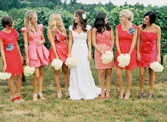 Wedding colors: taming red and teal :  wedding wedding colors teal and red pale paper Bright Dresses