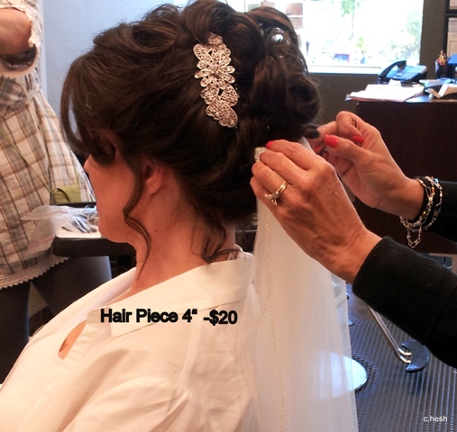 4 haircomb bling :  wedding white ivory jewelry Hairwore