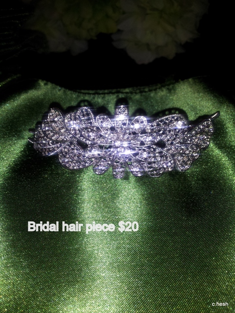 4 haircomb bling :  wedding white ivory jewelry Hairwore2