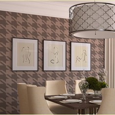 Help me choose an accent wall for DD's nursery! :  wedding nursery accent wall Houndstooth Stencil Wallpaper 1