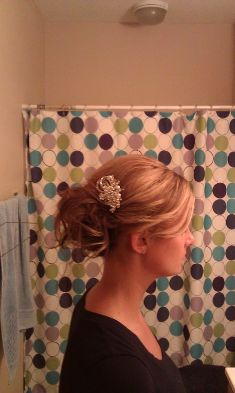 Hair trial today...need lots of opinions :  wedding Right Side