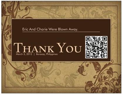 Creative Post Wedding Thank you card ideas :  wedding thank you card creative after wedding post Thankyou