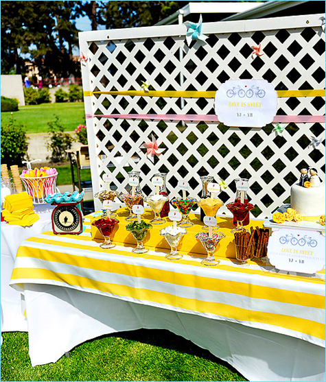 Ice cream Bar??????? :  wedding grooms cake icecream bar dessert reception Hostessblog Com2