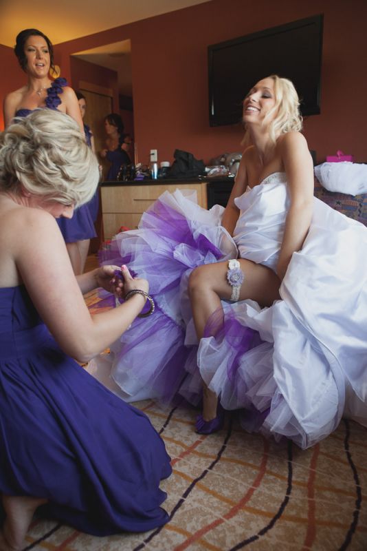 Sewn in purple crinoline