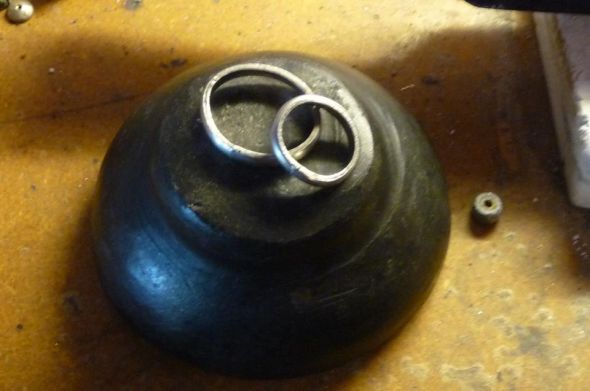 we made our own wedding rings (pic heavy) : wedding wedding ring workshop wedding ring wedding bands rings Ring9
