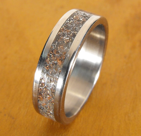 Mr Diamond's Titanium Wedding Band wedding groom silver ring Mr Diamonds