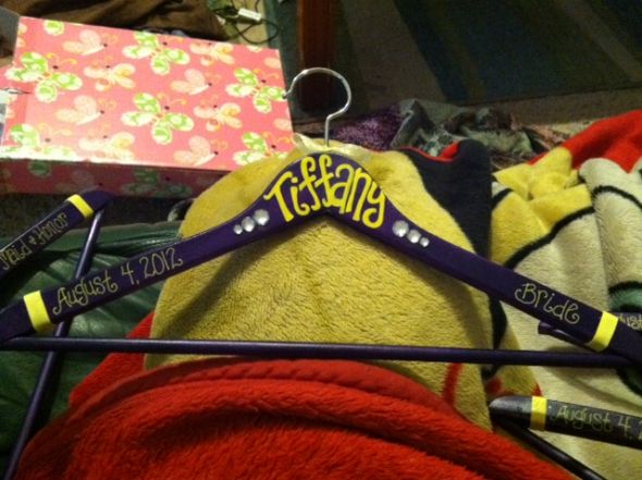Got my customized hangers! :  wedding purple yellow Photo 223