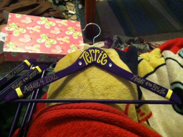 Got my customized hangers! :  wedding purple yellow Photo 225