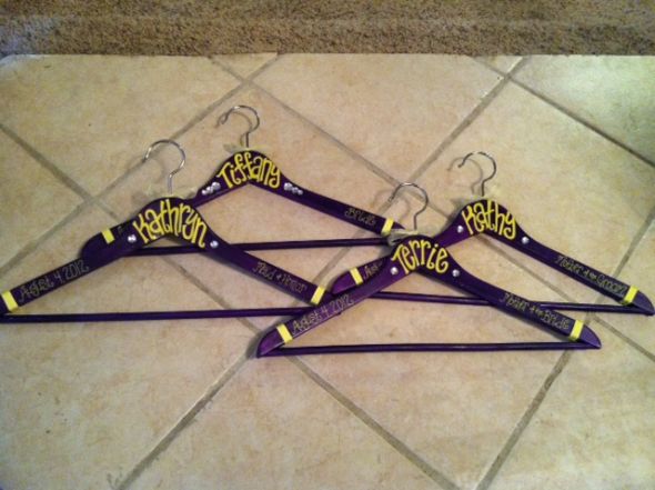 Got my customized hangers! :  wedding purple yellow Photo 314
