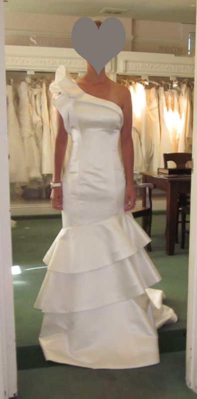 Did anyone purchase PRONOVIAS ALISON WEDDING DRESS??? : wedding pronovias alison one shoulder wedding dress silk wedding dress modern Pronovias Alison On Me