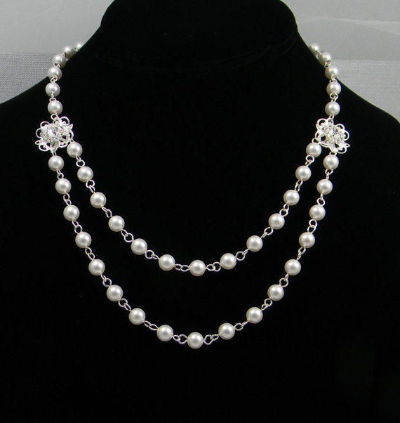 Etsy Bridal Jewelry - Which Necklace? :  wedding jewelry Two Strand