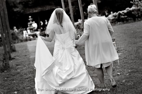 My Mommy walking me down the aisle!